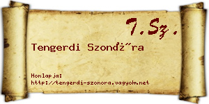 Tengerdi Szonóra névjegykártya